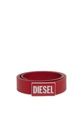 Diesel Logo B-Glossy Belt Cinturón, Ribbon Red, 105 para Hombre