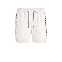 Jack & Jones JPSTBALI JJSWIMSHORTS Logo Tape, wit/detail: witte tape met zwart, S