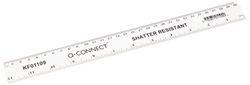 Q-Connect Ruler Shatterproof 300mm White (Inches on one side and cm/mm on the other)