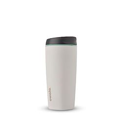 Owala SmoothSip Geïsoleerde roestvrijstalen koffiebeker, herbruikbare ijskoffie, warme koffie reismok, BPA-vrij, 600 ml, wit (Cloudscape)