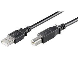 M-Cab 7000712 USB-kabel 3 m USB A USB B zwart - USB-kabel (3 m, USB A, USB B, 2.0, stekker/stekker, zwart)