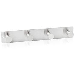 RICOO Perchero de Pared Acero Inoxidable, Modelo MH025S-4, Elegante y Duradero, con 4 Ganchos para Recibidor, Cocina y Baño, Plata