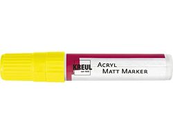 Kreul 46212 - Acryl Matt Marker XXL, avec Pointe biseautée env. 15 mm, Jaune, Peinture Acrylique permanente Mate à Base d'eau, pour éléments puristes