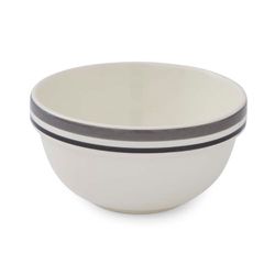 Potter's Stripe Set of 4, 5 Inch Stacking Bowls, Grey