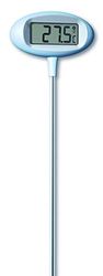 TFA Dostmann Orion digitale design tuinthermometer, 30.2024.06, groot display, in de grond te steken, met tijd, weerbestendig, (L) 230 x (B) 100 x (H) 800 mm