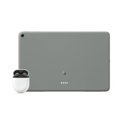 Google Pixel Tablet - Tablet Android con pantalla de 11 pulgadas y batería de duración extralarga - 8 GB de RAM - 128 GB de almacenamiento – Verde liquen + Pixel Buds A-Series – Carbón