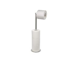 Joseph Joseph EasyStore Luxe 2 in 1 Porta Carta Igienica da Terra, Acciaio Inox, Porta fino a 4 Rotoli