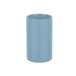 SPIRELLA Tube Collection Toothbrush Holder Diameter 7 x 11.5 cm, Stoneware Blue, 11.5 cm