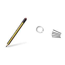 STAEDTLER Noris Digital Jumbo 180J 22; Stylus con Tecnología EMR Y Goma + Juego De 5 Puntas De Repuesto para Stylus Noris Digital, 18022 Sn