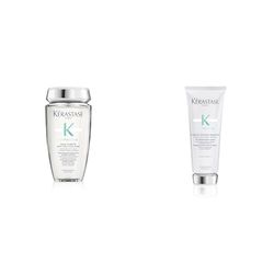 Kérastase, Symbiose, Shampoo Antiforfora Purificante & Lenitivo, Per Cuoio Capelluto Grasso con Tendenza alla Forfora, 250 ml + Balsamo Districante Antiforfora, 200 ml