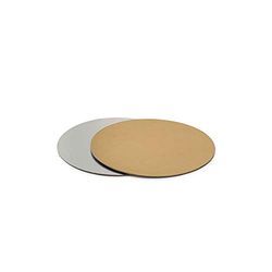 0932502 DECORA - SOTTOTORTA ACCOPPIATO ORO E ARGENTO Ø 22 CM