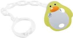 Kunststof, BPA-vrije, wasbare en herbruikbare babyfopspeenclip in de vorm van een pinguïn met ketting