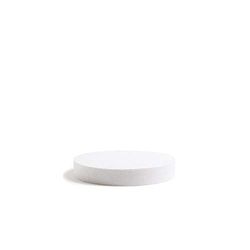 DECORA, 0173922 Alvo redondo de poliéster embalado individualmente, ideal como boneco para fazer bolos de chão, bordas retas, Ø 15 x H 5 cm, osso, 15 x 5 cm