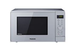 Panasonic NN-GD36HMSUG Forno Microonde Inverter e Grill con Piatto Rotante, Teglia Steam+, 23 Litri, Acciaio Inox, 1000 W, Grill 1000 W, 17 Programmi Automatici, Griglia Metallica, Argento