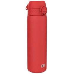 ION8 Borraccia Termica in Acciaio Isolato, 500ml, a Prova di Perdite, Facile da Aprire, Serratura Sicura, Lavabile in Lavastoviglie, Maniglia per il Trasporto, Facile Pulizia, Durevole, Rosso