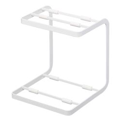 YAMAZAKI 5154 TOWER Soporte para ollas, blanco, Acero, minimalista, 20.5 x 21 x 22.5 cm
