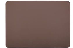 Set de table rectangulaire en cuir togo Marron 33 x 45 cm