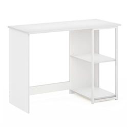 Furinno Camnus Vie Moderne Bureau D'ordinateur 40 Pouces, Engineered Wood, Blanc Uni/Blanc, 74,2 (D) x 101 (W) x 45 (H) cm