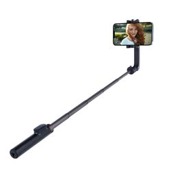 Rollei Smartphone Selfie Tripod: mini trípode con disparador remoto, altura regulable hasta 65,6 cm. 3 en 1: trípode, palo selfie, Bluetooth, compacto y estable. ¡Ideal para viajes! (soporte de pinza)