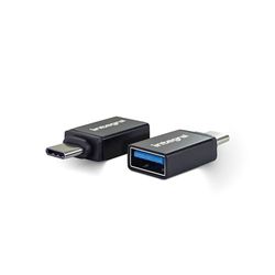 Integral Pack van 2 converter USB type A naar USB Type-C, compatibel met de nieuwste smartphones, Macbook Pro, MacBook Air en laptops