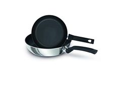 Prestige 9x Tougher SS Twinpack frypans 21cm/29cm, Silver