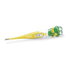 Beurer BY11 Frog Instant Thermometer, Children's Digital Thermometer With Cute Character, Extra Flexible Tip, Results In 10 Seconds, Fever Alarm, Recalls Last Reading, Certified Medical Device