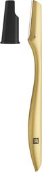 ZWILLING Facial Hair Razor with Razor Blade (for Precise Removal of Hair on the Face, Hygienic and Thorough), Premium, Stainless Steel, Gold