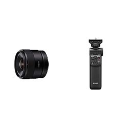 Sony E 11 mm F1.8 - Objetivo Gran Angular APS-C (SEL11F18) & GP-VPT2BT - Estabilizador para cámaras (Agarre con Mando a Distancia Bluetooth, función de inclinación y trípode)