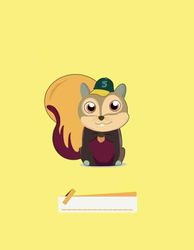 Composition Notebook: Squiky Squirrels Squirrel Notebook for students | 70 pages, 216 x 279cm - 8.5 x 11 inch