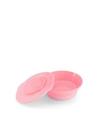 TWISTSHAKE Tigela com tampa de alimentação para bebés de PP e silicone, tigela selada, tigela para bebé prato, louça, sem BPA, 6 meses, rosa pastel