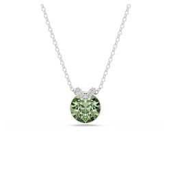 Swarovski Pendentif Bella V, Taille ronde, Vert, Placage de ton or