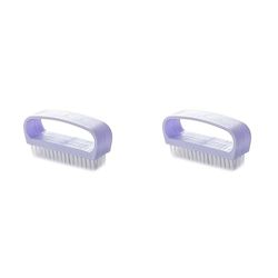 Meridiana Plastic Nailbrush with Curved Handle (Pack of 2)