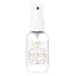 Loelle - 100% Pure, Organic Rose Water Facial Toner for Combination Skin, Sensitive and Oily Skin - Distilled Rose Water for Facial Cleansing - Cooling Spray - Made in Morocco (50 ml)