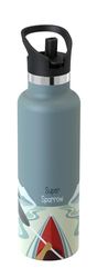 Super Sparrow Waterfles 750ml, RVS Drinkfles, Waterflessen Herbruikbaar Rietje, Lekvrije Sportwaterflessen BPA Vrij, Waterfles Vaatwasserbestendig voor Sport, Outdoor