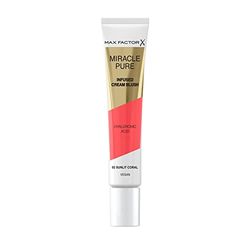 Max Factor Creamy Blush Miracle Pure - Complesso Idratante - con Acido Ialuronico & Squalane - Ultra Pigmentato - 100% Vegano, 02 Sunlit Coral
