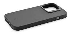 cellularline - Sensation+ for iPhone 15 Plus - Hard Silicone Case with Soft Finish Without Grip Effect - Protected Edges, Keys, Camera and Connectors - Black