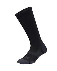 2XU Vectr Cushion Chaussettes de Compression pour Homme et Femme L Noir/Titane