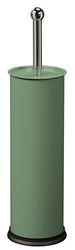 ROSSIGNOL Toilet Brush Holder, Shiny stainless steel, Pistachio Green, One Size