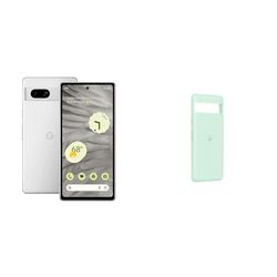 Google Pixel 7a 5G 128GB/8GB RAM Dual-SIM s IJswit. & Google Pixel 7a Case – Duurzaam siliconen Android-telefoonhoesje – Seafoam