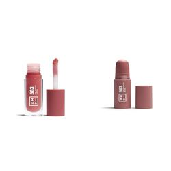 3INA MAKEUP - The Color Lip Oil 503 + The No-Rules Stick 503 - Aceite Labial y Colorete Nude con 24h de Hidratación & Ácido Hialurónico - Colorete 3 en 1 Mejillas Labios y Ojos - Vegan - Cruelty Free