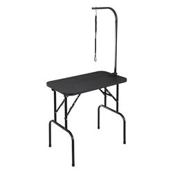 VEVOR Table de Toilettage pour Chien Animaux de Compagnie Pliable 807,7x459,7 mm Capacité Charge 99,8 kg avec 1 Potence et 1 Corde d'Attache, Table de Beauté pour Chiens de Taille Moyenne et Petite