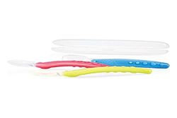 Nuby Id5555 - Colher de silicone com estojo higiénico