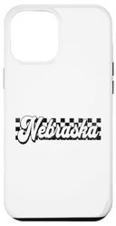 iPhone 15 Pro Max Vintage Nebraska Checkered Racing Flag Retro Nebraska Case