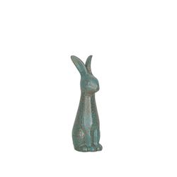 Romimex Niebieski ceramiczny królik dekoracyjny figurka 13 x 40 x 15 cm