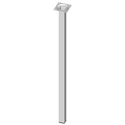 Element System 11101-00015, Pernas para móveis com base para aparafusar, tubo de aço quadrado