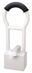 Identités Bath Access Bar - Modern White Rubber Bath Safety Handrail