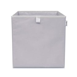 Lifeney 833125 Boîte de rangement coloris gris clair, Coffre à jouet, rangement et organisation de la maison, compatible avec l'étagère IKEA KALLAX, Polyester, Coloré, Gris, 33 x 33 x 33 cm
