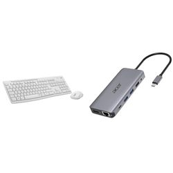 Logitech MK295 Silent Wireless & Acer 12-in-1 USB-C hub - (USB-C,