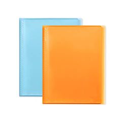Lote de 2 protectores de documentos neutros A4 80 vistas y 40 fundas de polipro colores aleatorios