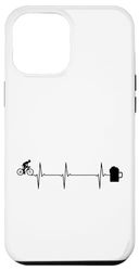 Custodia per iPhone 14 Pro Max Bicicletta birra ECG battito cardiaco ciclismo frequenza di impulso